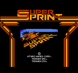 Super Sprint Title Screen